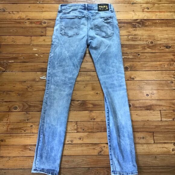 American Eagle Outfitters mens jeans YOUNG MONEY size32X30 ripped stacked skinny - Picture 2 of 12